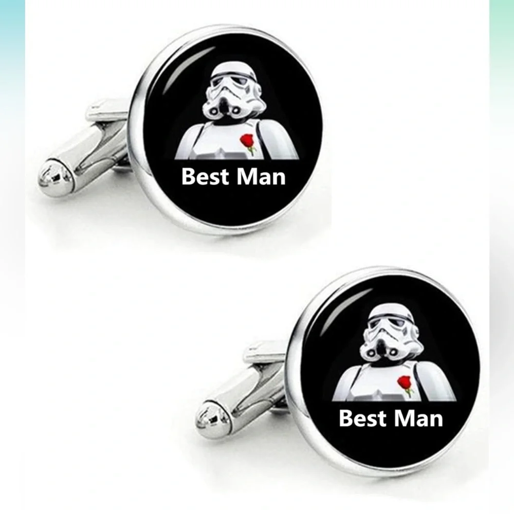 Star Wars, Best Man, Storm Trooper, Cufflinks - Picture 1 of 9